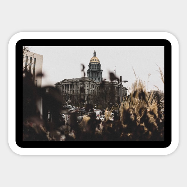 Denver City Hall By King Sticker by Just In Tee Shirts